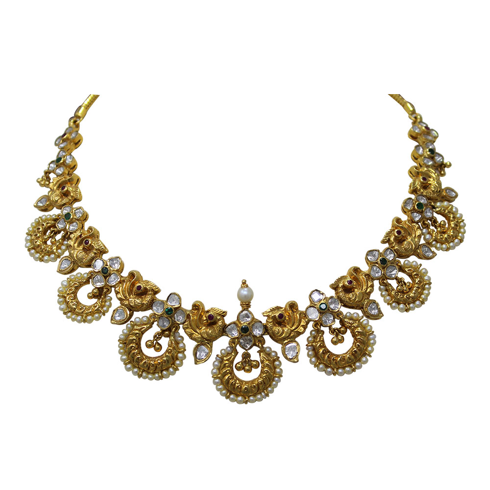 Uncut gold deals necklace designs