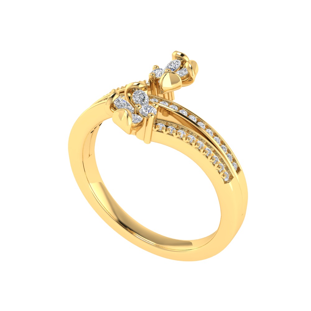 Gold diamond deals finger ring