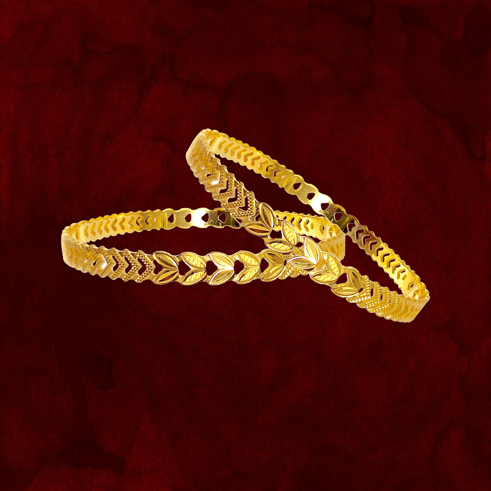 Breathtaking 22 KT Gold Rhodium Bangle