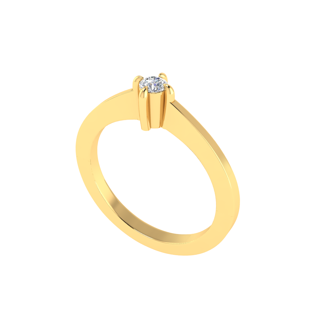 Single stone gold finger outlet ring