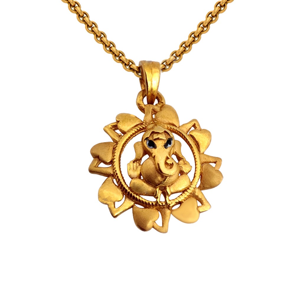 Lord ganesha hot sale gold pendant