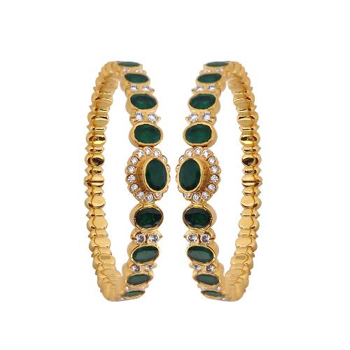 Emerald on sale diamond bangles