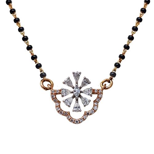 Uncut on sale diamond mangalsutra