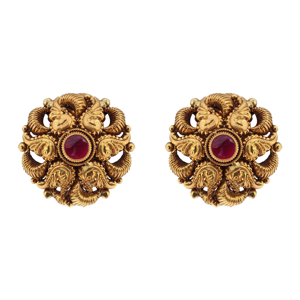 Traditional gold stud deals earrings