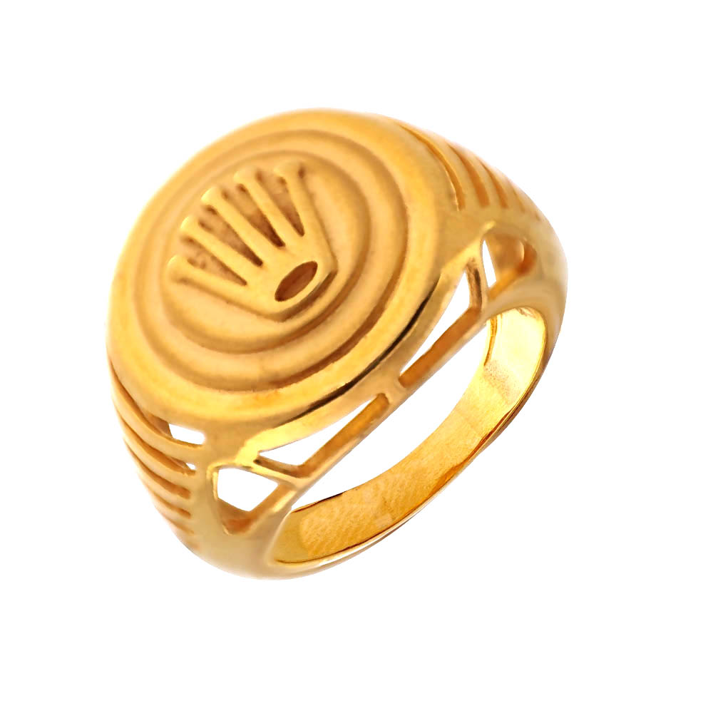 Crown Signet 22KT Gold Finger Ring for Men