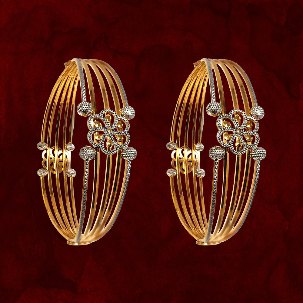 Gold and sale rhodium bangles