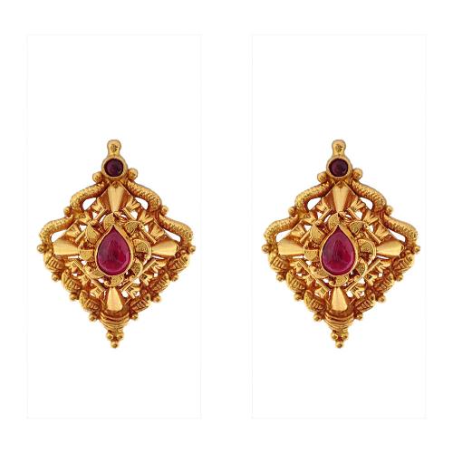 Gold tops earrings store designs with price