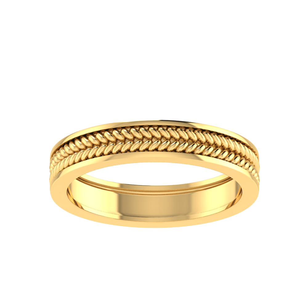 Sleek Minimalist 22 KT Gold Engagement Ring