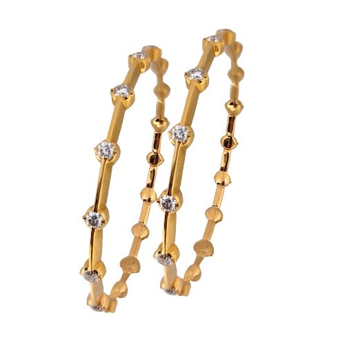 Classic 22KT Diamond Bangle