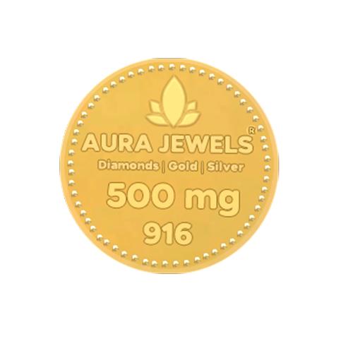 500 mg Gold Coin 22KT (916 Purity)