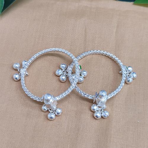 Silver Payal Anklets for Baby
