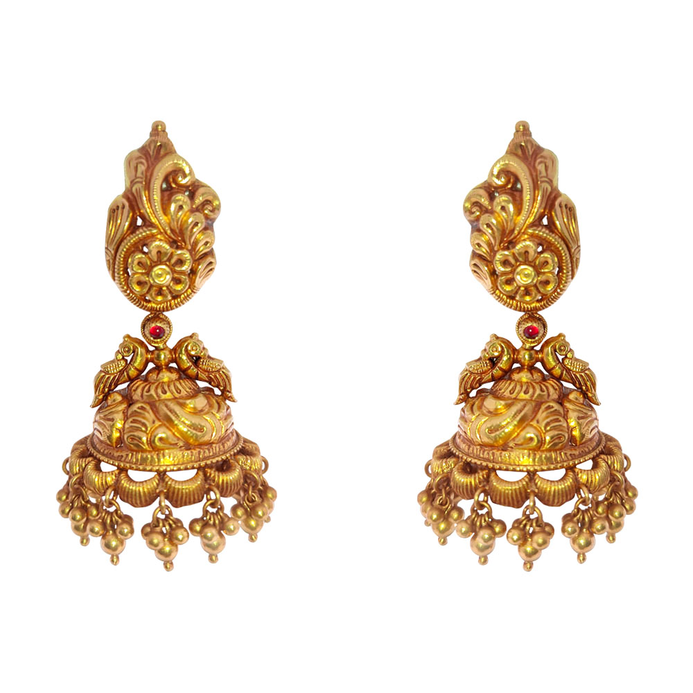 Traditional on sale jhumkas gold