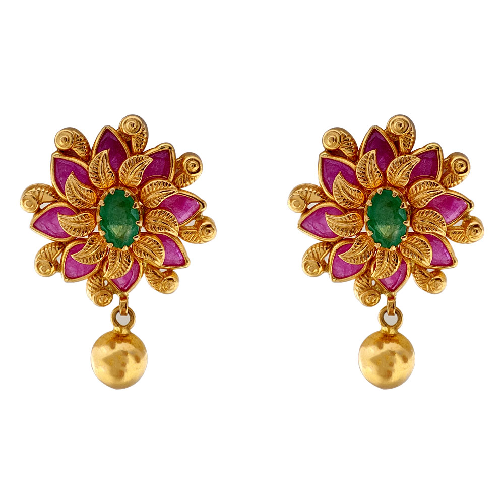 Gold earrings deals minimum price